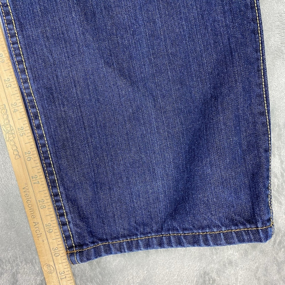 Vtg Lifted Research Group Jeans Mens 36x30.5 Blue Wolf Embroidered Y2K Baggy LRG - Picture 13 of 16